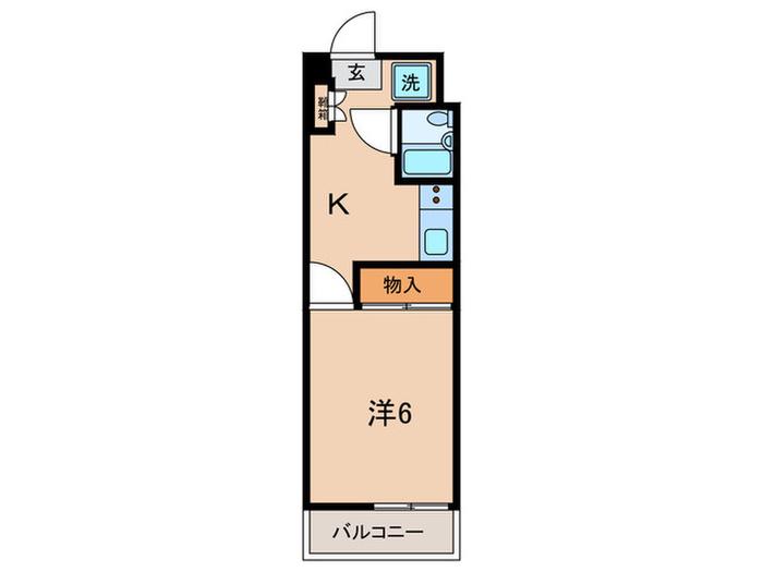 セシーズイシイ6(1K/3階)の間取り写真