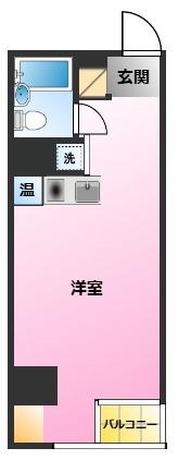 朝日サンライズ多摩川(ワンルーム/2階)の間取り写真