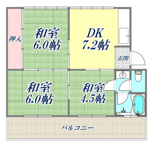 TGハイツ(3DK/3階)の間取り写真