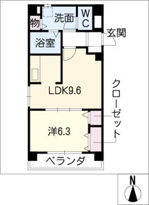 フラーリッシュA.I(1LDK/3階)の間取り写真