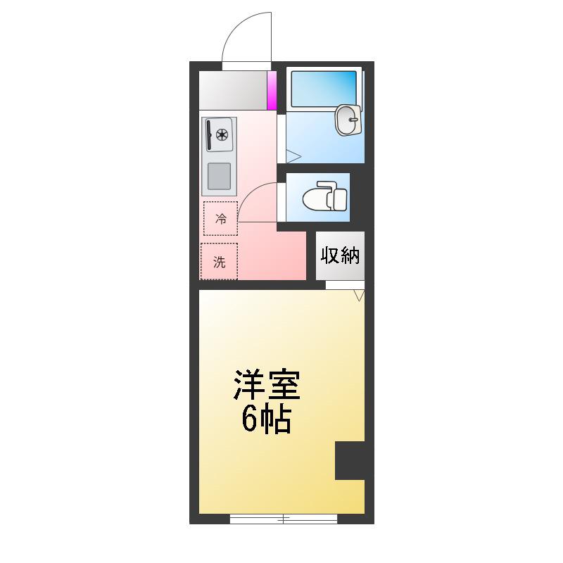 グレースパティオ(1K/3階)の間取り写真