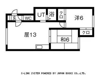マンションむらかみⅢ(2LDK/1階)の間取り写真