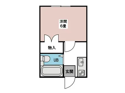 サンヒルズ飯塚(1K/3階)の間取り写真