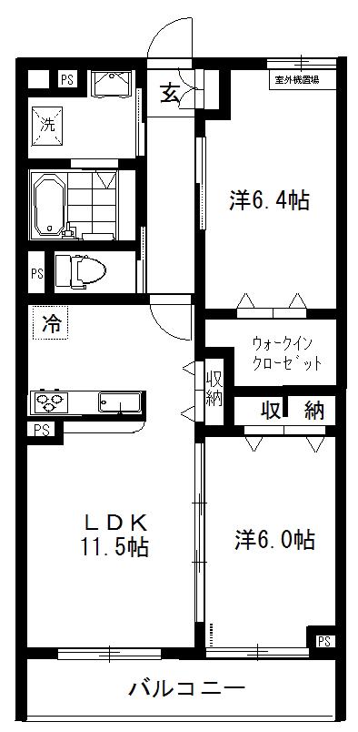 フローラ瑞江(2LDK/3階)の間取り写真