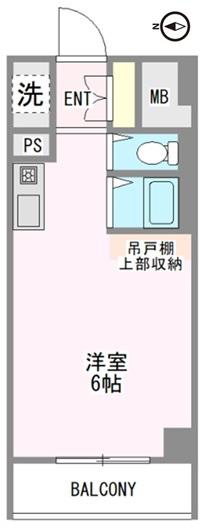 グエル・サカエ吉祥寺(ワンルーム/4階)の間取り写真