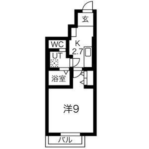 FIRST花巻(1K/1階)の間取り写真