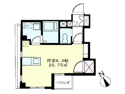 JOYFUL HATANODAI(1K/1階)の間取り写真