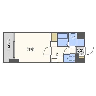 SWISS難波西(1K/10階)の間取り写真