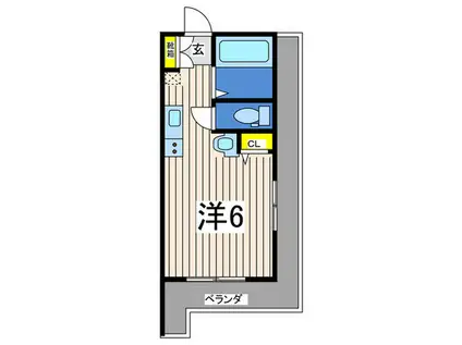 HERMITAGE DE YOKOHAMA SUGITA(ワンルーム/2階)の間取り写真