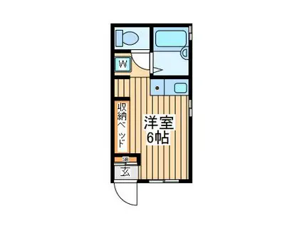 橋本アパート(ワンルーム/1階)の間取り写真