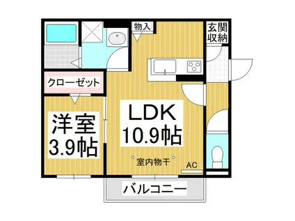 セジュールMIWA(1LDK/2階)の間取り写真