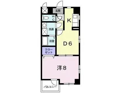 日吉マナーハウス(1DK/2階)の間取り写真