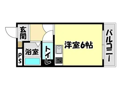 エイチ・ツー・オー河内長野(ワンルーム/2階)の間取り写真