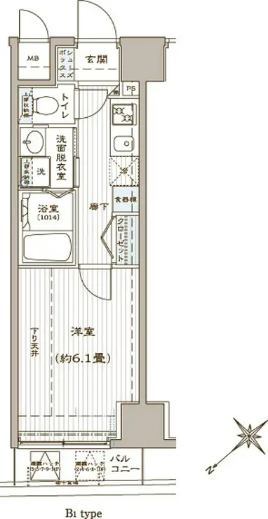 アヴァンティーク銀座2丁目弐番館 2階階 間取り