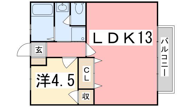シティ青山(1LDK/1階)の間取り写真