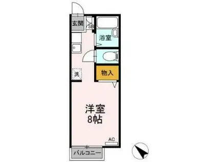 サンライフ内山II(ワンルーム/1階)の間取り写真