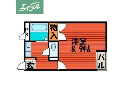 グリーンピア21(1K/2階)の間取り写真