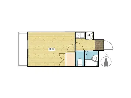 カサブランカ高橋A(1K/2階)の間取り写真