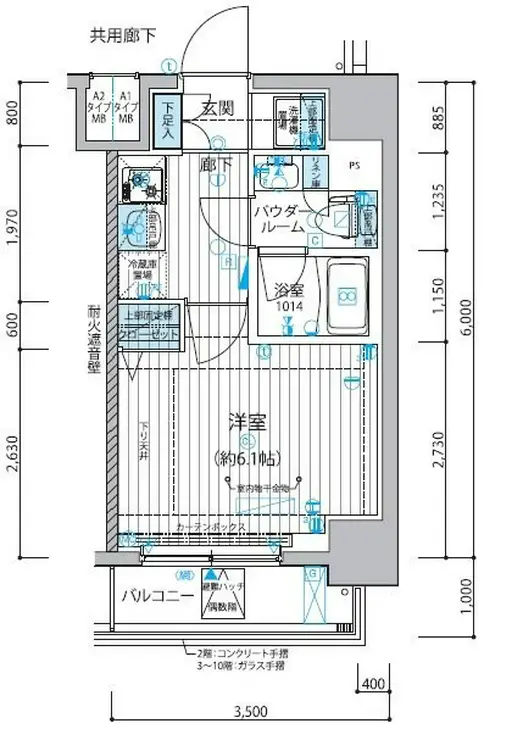 メインステージ戸越銀座 4階階 間取り