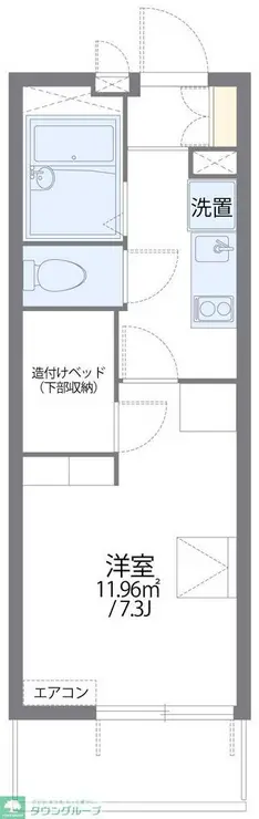 レオパレス小関 2階階 間取り