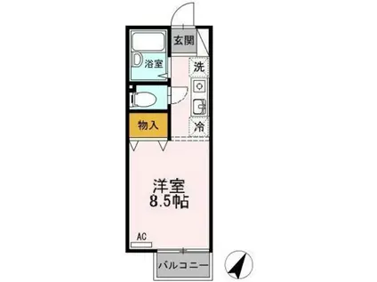 サンハイツASA(ワンルーム/1階)の間取り写真