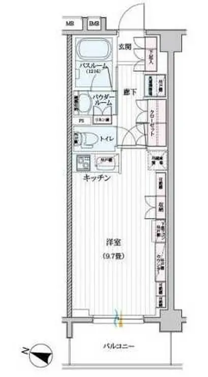 デュオステージ中落合 3階階 間取り