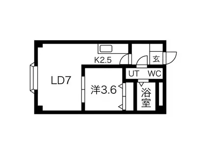  アステリア (1LDK/3階)の間取り写真