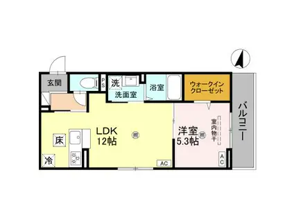 ボヌールメゾンKASUGAII(1LDK/1階)の間取り写真