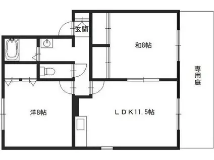 メゾンプランタニエール(2LDK/1階)の間取り写真