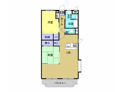 アプランドルIV(2LDK/2階)の間取り写真