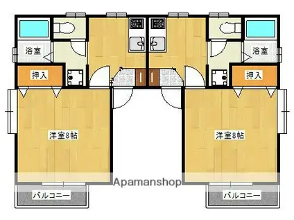 ひまわり壱番館弐番館(1K/2階)の間取り写真