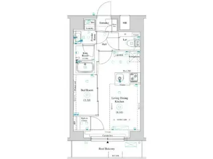 アークマーク池袋本町(1LDK/4階)の間取り写真