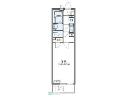 レオネクスト八重(1K/2階)の間取り写真