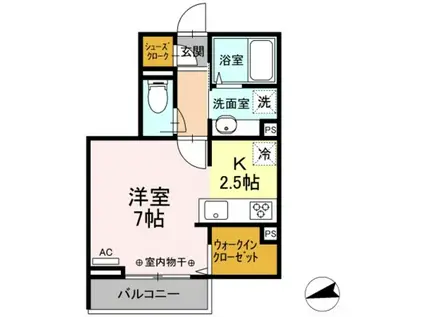 エクセルメゾン(ワンルーム/3階)の間取り写真