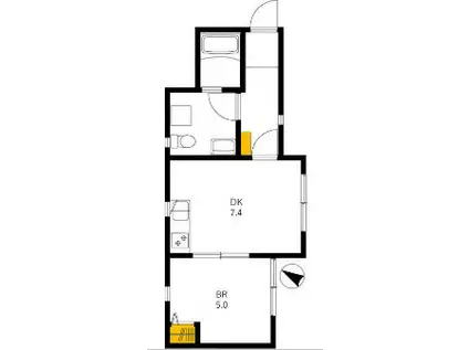 目黒テラーサ(1DK/1階)の間取り写真