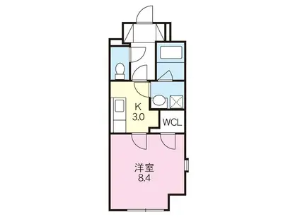 ニスモッカ(1K/4階)の間取り写真