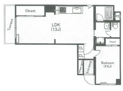 シルクハウス横浜(1LDK/3階)の間取り写真