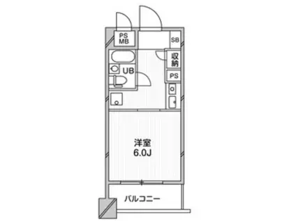CASSIA南浦和(ワンルーム/9階)の間取り写真