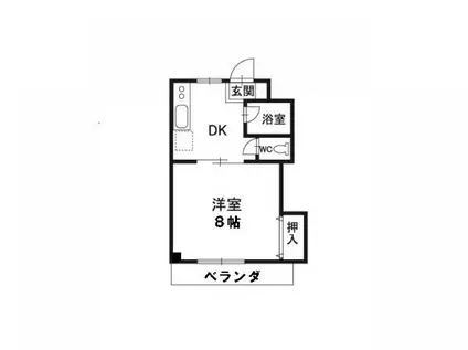 アビタシオンハラ(1K/2階)の間取り写真