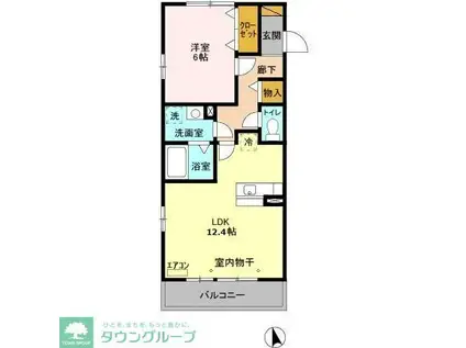 FOREST WIND(1LDK/2階)の間取り写真