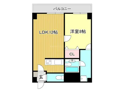 ルミエール間宮(1LDK/1階)の間取り写真