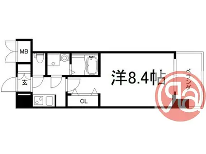 サムティ福島ノース(1K/2階)の間取り写真
