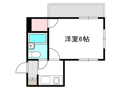 ESPERANZA竹屋町(1K/2階)の間取り写真