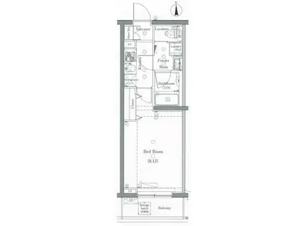 DIPS南六郷(1K/1階)の間取り写真