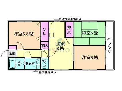 パールレジデンスL(3LDK/2階)の間取り写真