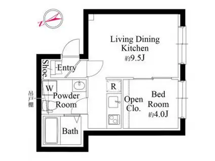 CASA PIAZZA 大森西(1LDK/5階)の間取り写真