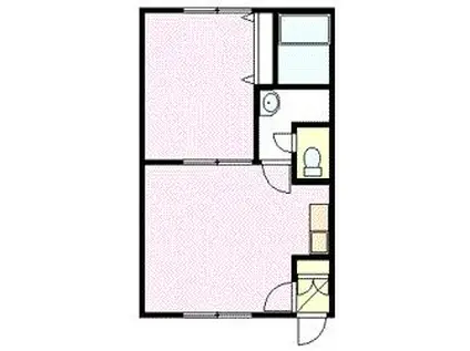 メゾン東421(1DK/2階)の間取り写真