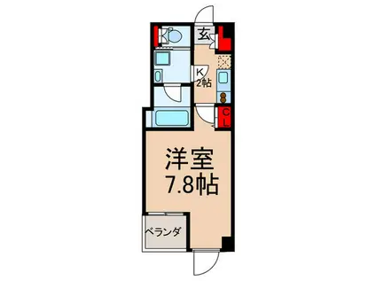 ELYCION(1K/4階)の間取り写真