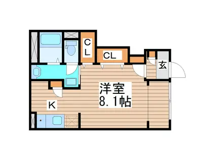 サンセベリアV(1K/1階)の間取り写真