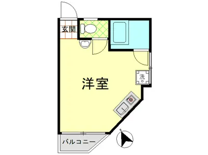 峰マンション(ワンルーム/3階)の間取り写真